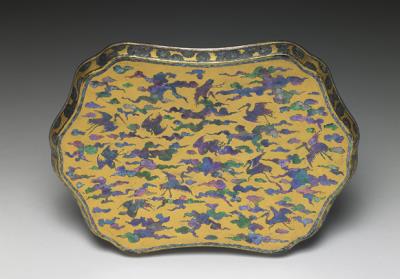 图片[3]-Shallow tray with silver woven pattern and mother-of-pearl inlay, Qing dynasty (1644-1911)-China Archive